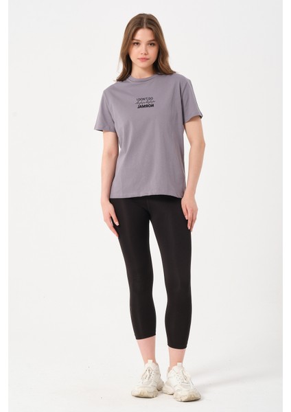 Kadın I Don`t Do Normal Yazı Baskı Detaylı Rahat Kesim T-Shirt