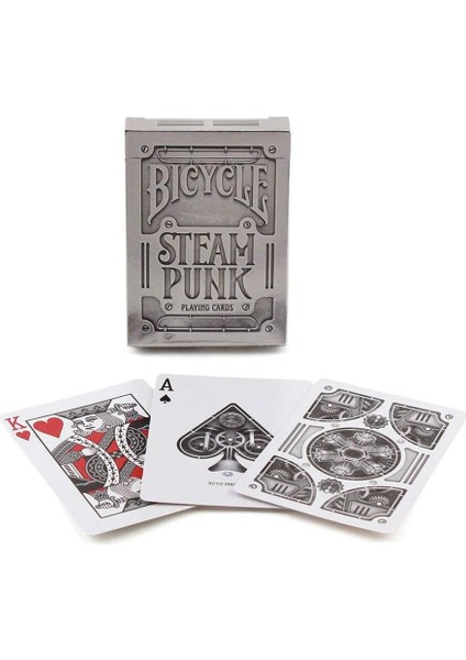 Silver Steampunk Iskambil Oyun Kart Destesi