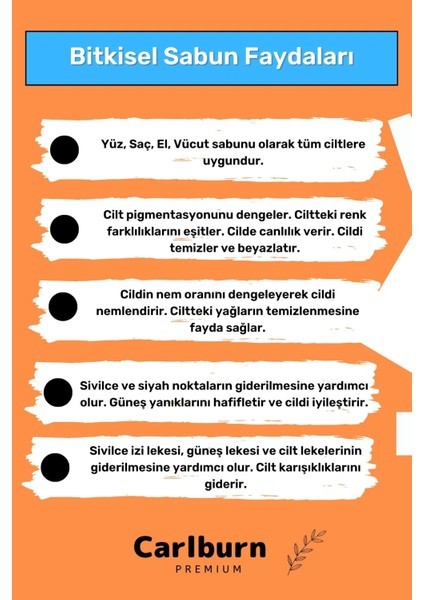 Doğal Güzel Kokulu El Yüz Saç Vücut Cilt 5'Li Zerdeçal Ekstraktı Sabun
