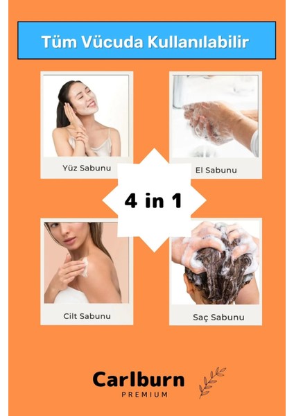 Doğal Güzel Kokulu El Yüz Saç Vücut Cilt 5'Li Zerdeçal Ekstraktı Sabun