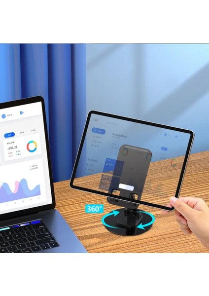 360 Derece Dönebilen Masaüstü Katlanabilir Telefon Tutucu