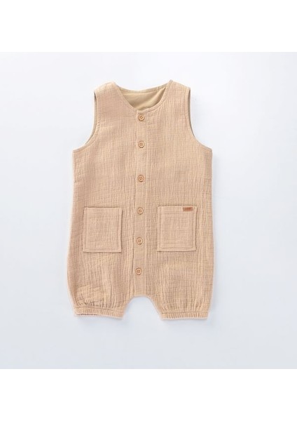Unisex Bebek Muslin Kumaş Tulum