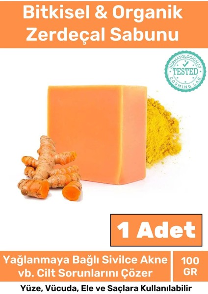 Özel Doğal Güzel Kokulu El Yüz Saç Vücut Cilt Zerdeçal Ekstraktı Sabunu