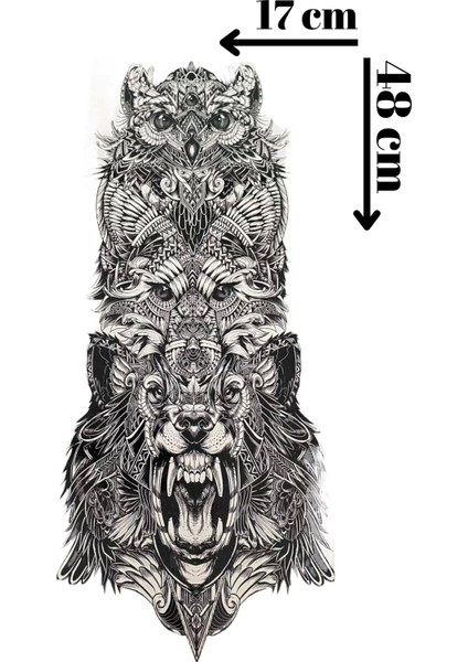 Geçici Hayvan Figürlü Kol Dövme Tattoo