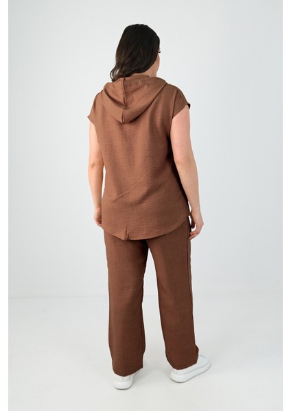 Kadın Büyük Beden Kolsuz Alt-Üst Takım 8069-25 modelleri