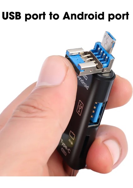 SDA-103 Type-C To USB 3.0 Flash Otg Veri Aktarım Sd Tak Çalıştır Kart Okuyucu Çevirici