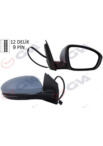 Diş Dikiz Aynasi Sağ Megane 15 Elektrikli Isitmali Sinyalli Sensörlü Astarli Konveks VM-6142EHPSR 18051