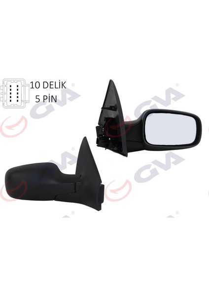 Diş Dikiz Aynasi Sağ Megane 02 Elektrikli Isitmali Sensörlü Konveks 5 Fiş VM-138EHSR 18051