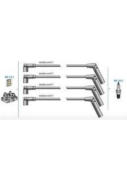 Buji Bobin Kablosu Uno 70 Sx 1.4 94-00 Karbüratörlü Motor 18051