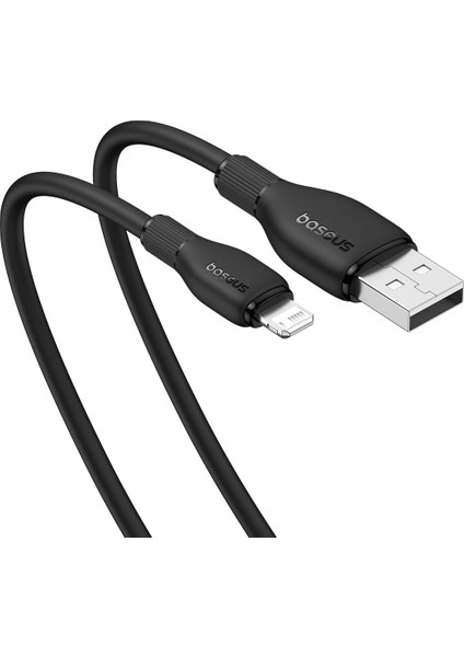 Pudding Serisi Usb To iPhone uyumlu Lightning USB iPhone Uyumlu 2.4 Amper Hızlı Şarj ve Data Aktarım Kablosu iPhone 14 , 13 ,12 11 ,x , 7 , 8 , 6 uyumlu SİYAH