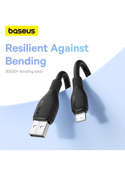 Pudding Serisi Usb To iPhone uyumlu Lightning USB iPhone Uyumlu 2.4 Amper Hızlı Şarj ve Data Aktarım Kablosu iPhone 14 , 13 ,12 11 ,x , 7 , 8 , 6 uyumlu SİYAH