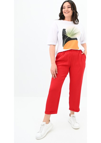 Kadın Büyük Beden Baskı Detaylı T-Shirt Takım 8105-24 fiyatları