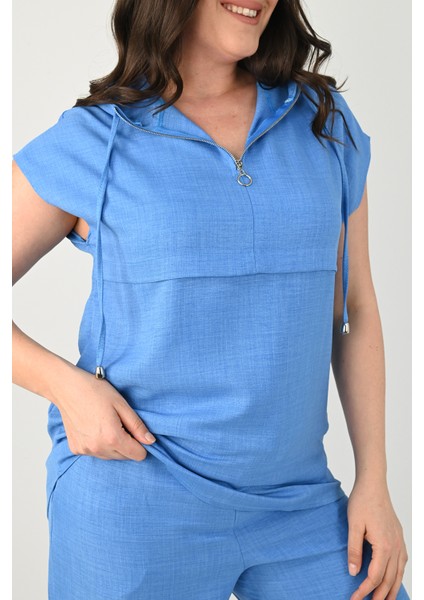 Kadın Büyük Beden Kolsuz Alt-Üst Takım 8069-25 fırsatları