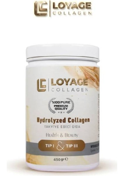 Yüksek Biyoaktif Çift Hidrolize % 100 Saf Collagen Kolajen Powder Peptit Gıda Takviyesi (45 Günlük)