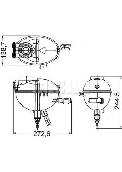 Radyator Yedek Su Deposu Mercedes W204 S204 C218 W212 C207 18051