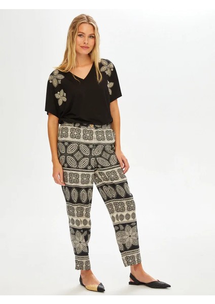 Resort Hitit Desen Comfort Fıt Pantolon 68806