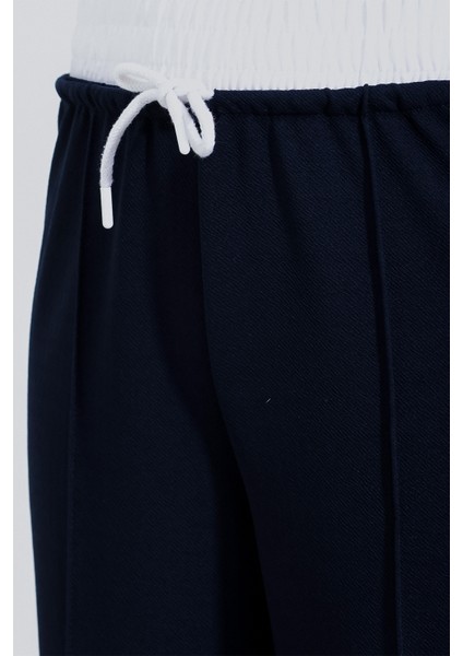 Kadın Lacivert Bol Paça Çımalı Pantolon 6662 indirimleri