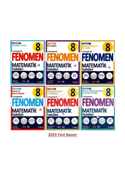 Fenomen Yayınları 8. Sınıf Matematik Fasikül Seti 6 Kitap