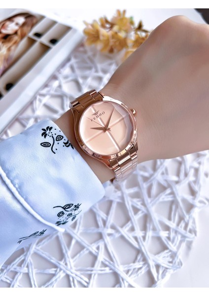 Rose Gold Renk 3 Atm Suya Dayanıklı Çelik Kordon Özel Tasarım Kadın Kol Saati BFL21250AWT-C4 fiyatları