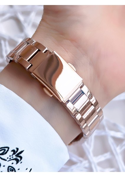 Rose Gold Renk 3 Atm Suya Dayanıklı Çelik Kordon Özel Tasarım Kadın Kol Saati BFL21250AWT-C4 modelleri