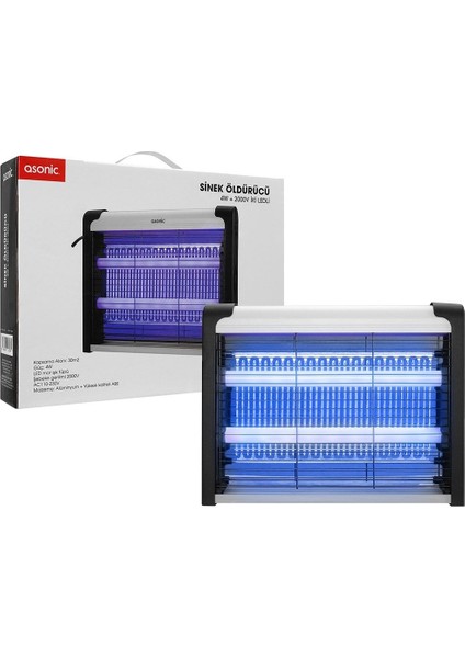 Uv Sinek Öldürücü 4W+ 2000V Iki Ledli Sinek Öldürücü Yazlık, Ev, Hobi Bahçesi Için
