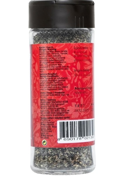 Karabiber Iri Çekilmiş 50 gr