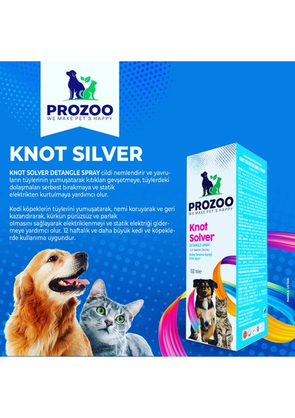 Kedi & Köpek Kolay Tarama Spreyi, Kıtık Açıcı Sprey 100 ml