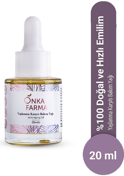 Yaşlanma Karşıtı Besleyici Yenileyici Onarıcı Bakım Yağı - Anti Aging Bakım Yağı - 20 ml