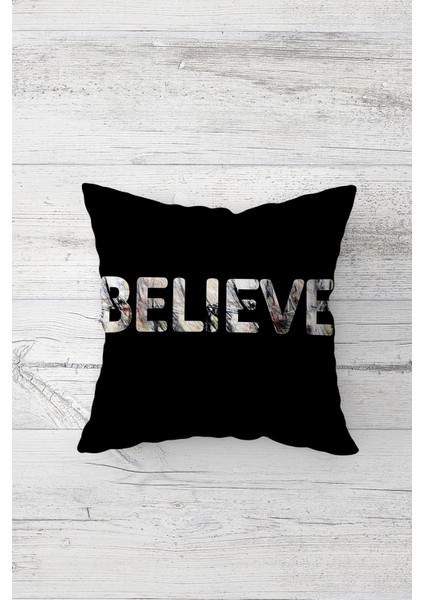 Keep Calm And Carry On Believe Yazı Gizli Fermuarlı Kırlent Kılıfı Koltuk Yastık Kılıfı TAKIM(4ADET) modelleri