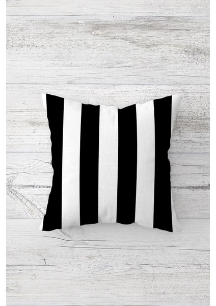 Filamingo Çizgili Yastık Kombin Gizli Fermuarlı Kırlent Kılıfı Koltuk Yastık Kılıfı TAKIM(4ADET) fırsatları