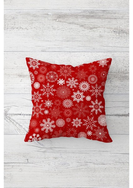 Christmas Yılbaşı Kar Tanesi ve Geyik Gizli Fermuarlı Kırlent Kılıfı Yastık Kılıfı TAKIM(4ADET) modelleri