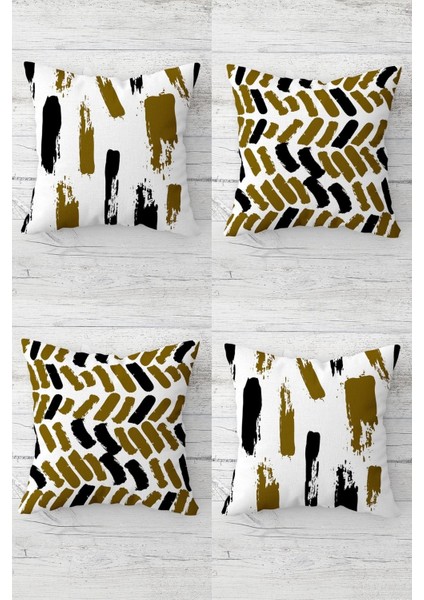 Batik Desenli Renk Geçişli Gizli Fermuarlı Kırlent Kılıfı Koltuk Yastık Kılıfı TAKIM(4ADET) fiyatları