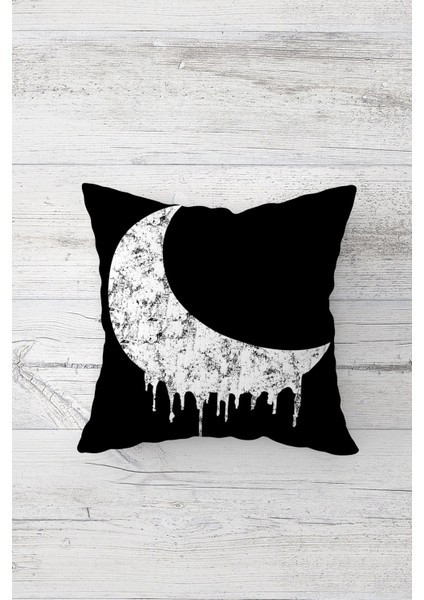 Ay ve Geometrik Desenli Gizli Fermuarlı Kırlent Kılıfı Koltuk Yastık Kılıfı TAKIM(4ADET) modelleri