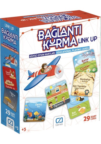 Ca Games Bağlantı Kurma 29 Kartlı Türkçe ve Ingilizce Destekli Eğitici Çocuk Oyun Kartları