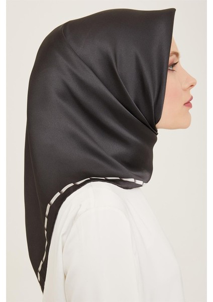 Klasik Desenli Twill İpek Eşarp 24Ya9165 31 52