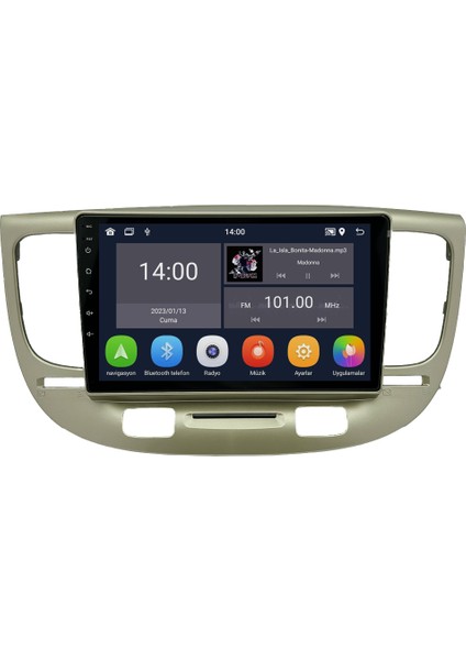 Kia Rio (2006-2011) Android 14 Multimedya Carplay 10 Inch 4 GB Ram / 64 GB Hafıza CRV-4322XD