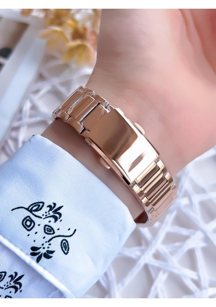 Rose Gold Renk Iç Fonksiyonları Aktif 3 Atm Çelik Kordon Kadın Kol Saati BFM21077AWT-C modelleri