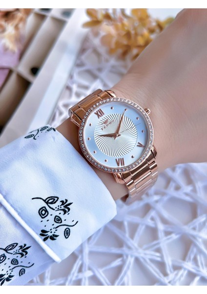Rose Gold Renk 3 Atm Suya Dayanıklı Çelik Kordon Özel Tasarım Kadın Kol Saati BFL2126AWT-C fiyatları