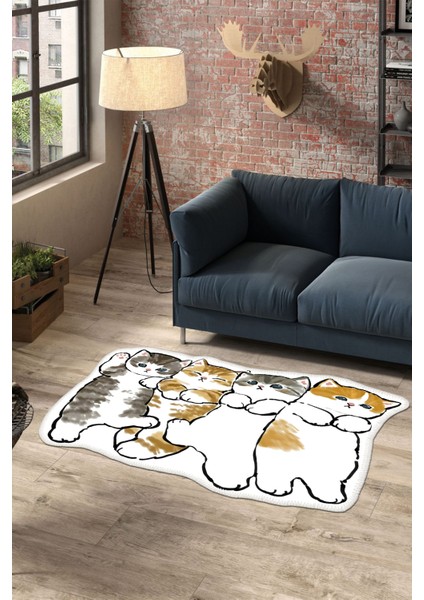Özel Tasarım, Yıkanabilir, Kaymaz Tabanlı, Lazer Kesim Hayvan Figürlu Çocuk Oda Halısı Woobtny0680 fiyatları