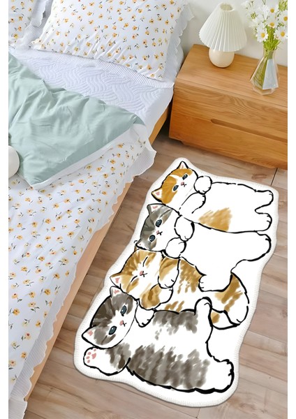 Özel Tasarım, Yıkanabilir, Kaymaz Tabanlı, Lazer Kesim Hayvan Figürlu Çocuk Oda Halısı Woobtny0680 fırsatları