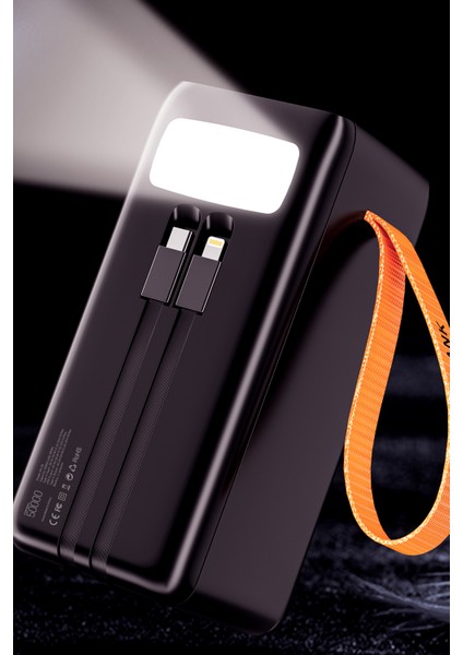 S-35 Giant 50.000 Mah Prime Dijital Göstergeli Fener Hızlı Şarj Çoklu Kablo Powerbank,taşınabilir Şarj Cihazı fiyatları