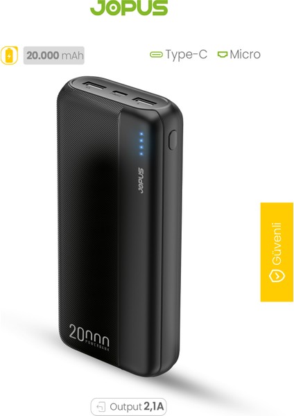 JP-P08 Lostar Plus 20.000 Mah LED Göstergeli 2.1A Powerbank,taşınabilir Şarj Cihazı modelleri