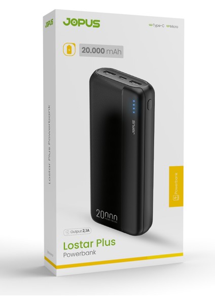 JP-P08 Lostar Plus 20.000 Mah LED Göstergeli 2.1A Powerbank,taşınabilir Şarj Cihazı fırsatları