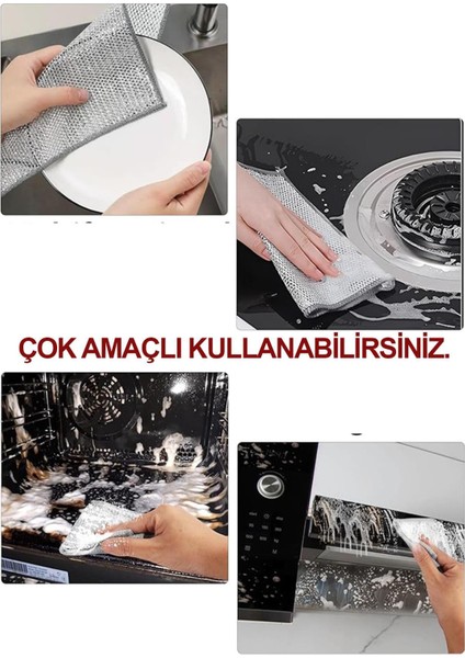 Znp Home Dish | 10''lu Inox Çift Katmanlı Çizmez Paslanmaz Yeni Nesil Çok Amaçlı Bulaşık Teli Çelik Ovalama Teli