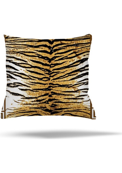 Tavuskuşu Tüyü Etnik Desen Gizli Fermuarlı Yastık Kılıfı Kırlent Kılıfı Koltuk Yastık Kılıfı