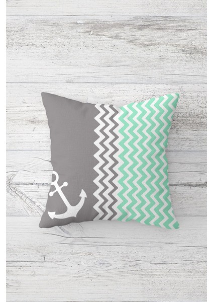 Renkli Zigag Geometrik Desenli Çift Taraflı Gizli Fermuarlı Yastık Kırlent Koltuk Yastık Kılıfı