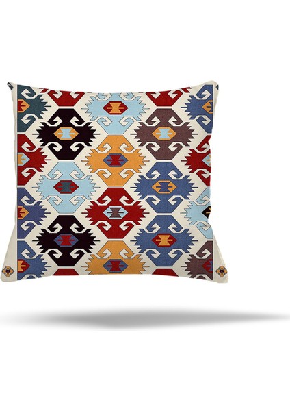 Geometrik Flamingo Çiçek Desen Gizli Fermuarlı Yastık Kılıfı Kırlent Kılıfı Koltuk Yastık Kılıfı