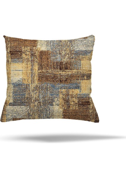 Geometrik Desenli Renk Geçişli Gizli Fermuarlı Yastık Kılıfı Kırlent Kılıfı Koltuk Yastık Kılıfı