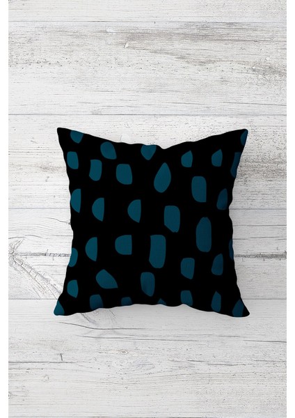 Geometrik Taş Desenli Çift Tarafı Baskılı Gizli Fermuarlı Yastık Kılıfı Kırlent Koltuk Yastık Kılıfı