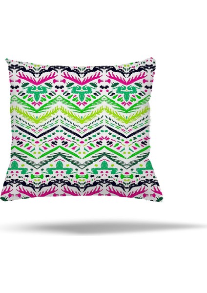 Geometrik Çizgili Etnik Desenli Gizli Fermuarlı Yastık Kılıfı Kırlent Kılıfı Koltuk Yastık Kılıfı
